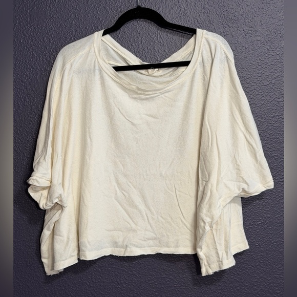 Torrid Festi Oversized Cream Cotton Dolman Tee - Picture 6 of 10